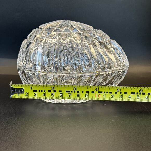 Vintage Gorham Full Lead Crystal Chantilly Egg Candy Dish Trinket bowl‎ - Picture 5 of 9